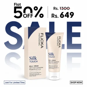 FLICKA Professional Silk Touch Milk Cream Moisturizer & Primer – Multi-Function Hydrating Cream | 100ml