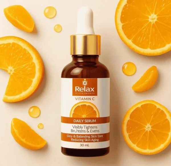 Relax orange Relax Vitamin C Daily Serum 30ml – Brightening, Hydrating & Skin Tightening Face Serum for Glowing Skin