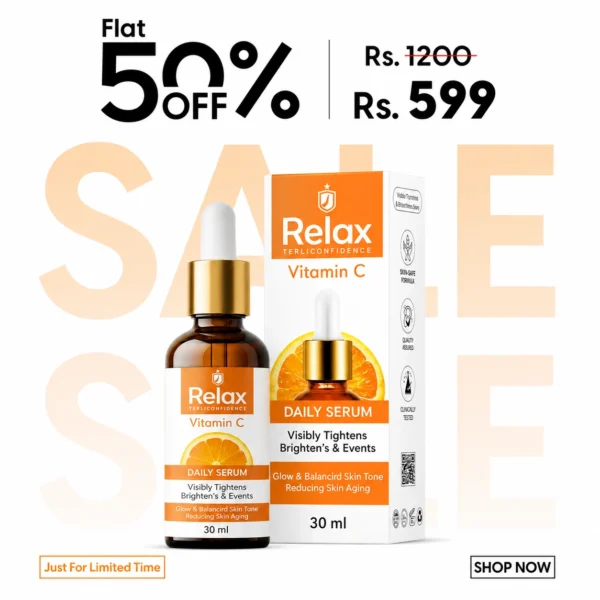 vitamin c Thumbnail Relax Vitamin C Daily Serum 30ml – Brightening, Hydrating & Skin Tightening Face Serum for Glowing Skin